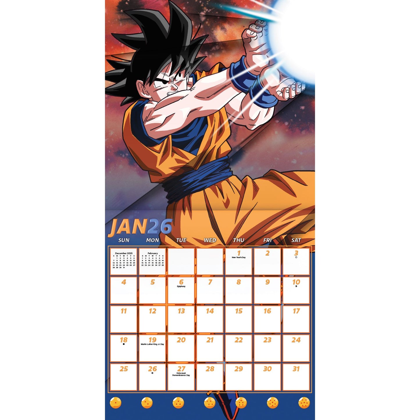 Dragon Ball Z 2026 16-Month Wall Calendar