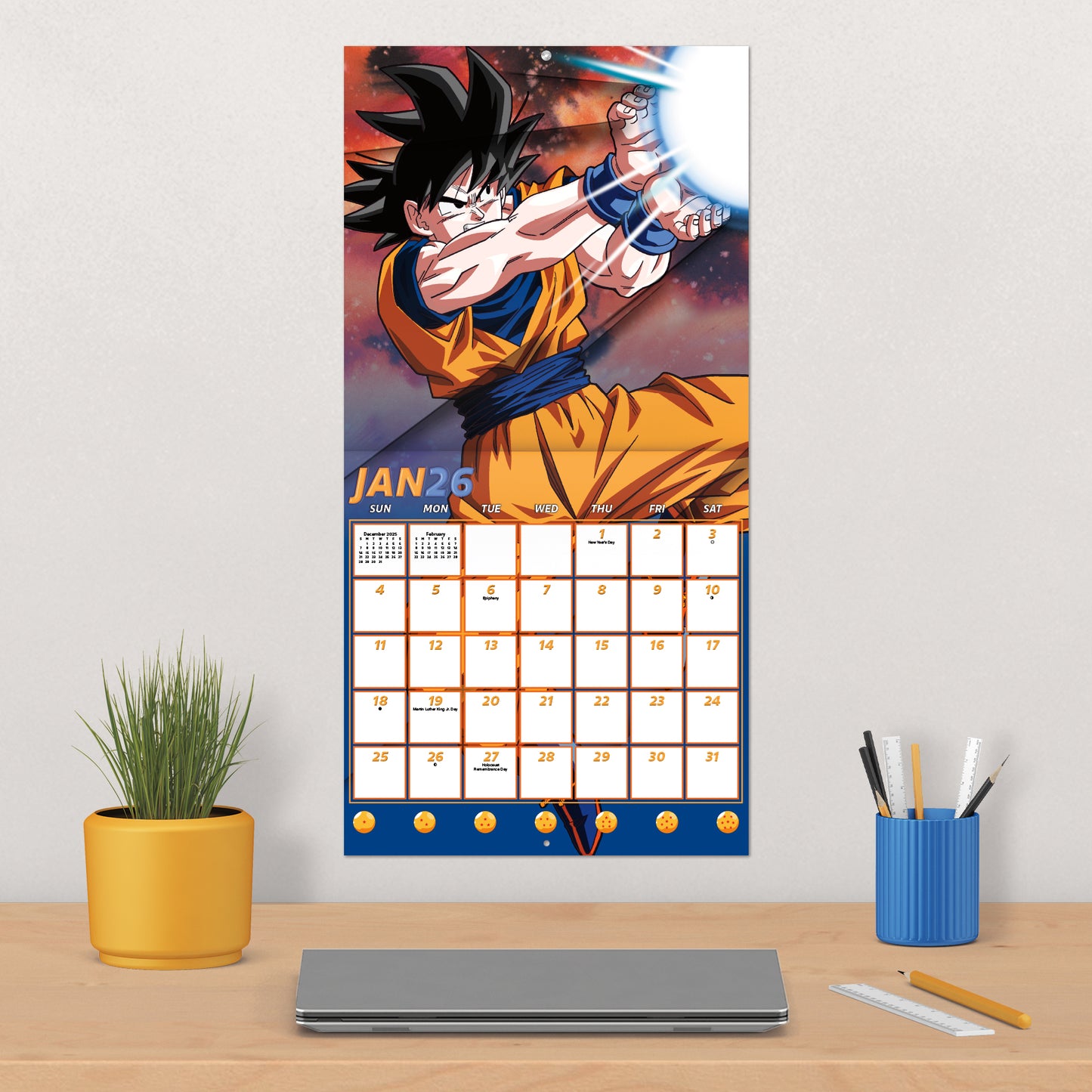 Dragon Ball Z 2026 16-Month Wall Calendar