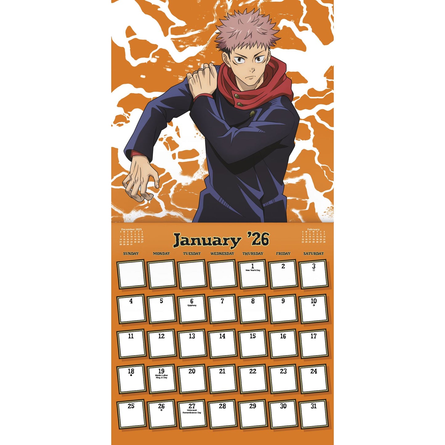 Jujutsu Kaisen 2026 16-Month Wall Calendar