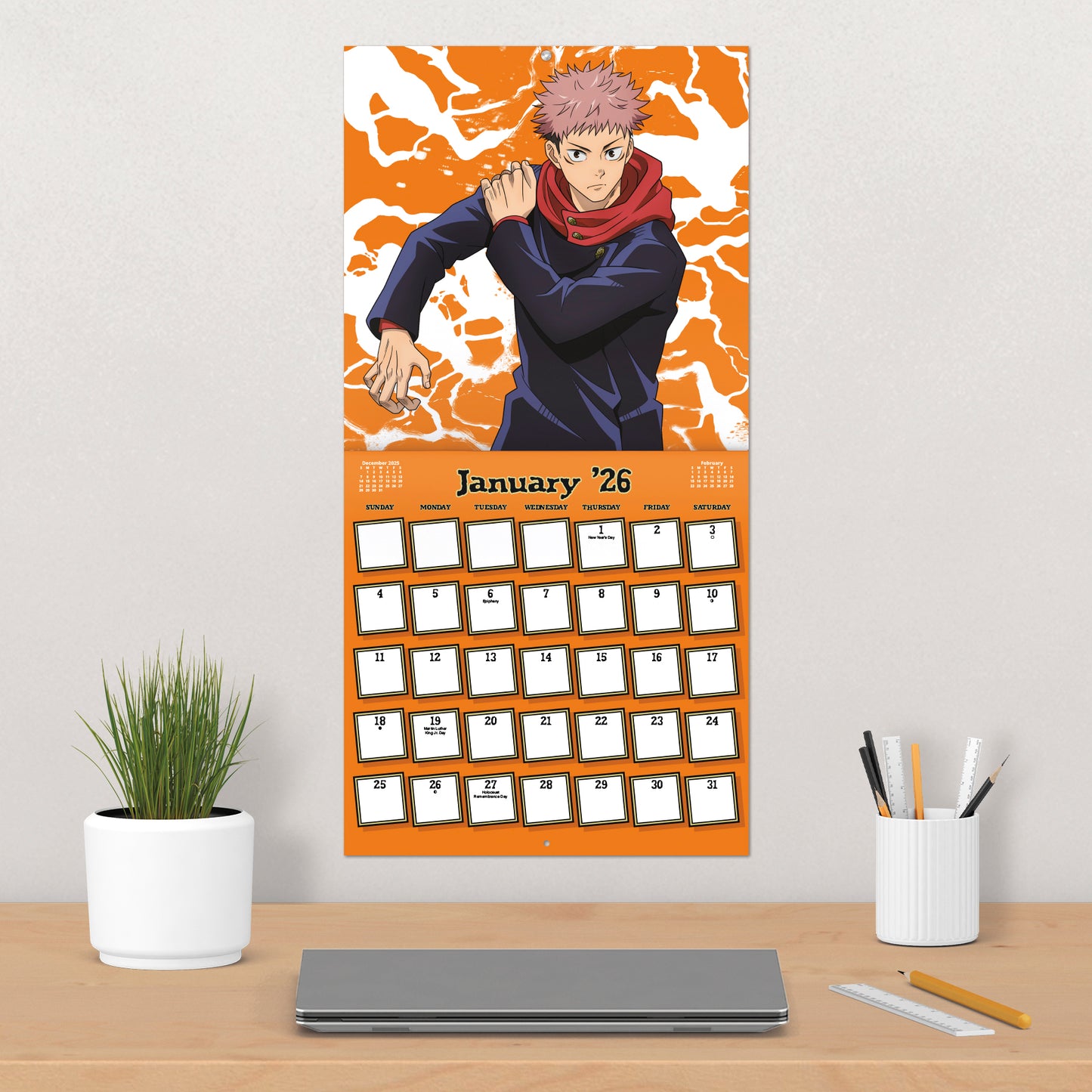 Jujutsu Kaisen 2026 16-Month Wall Calendar