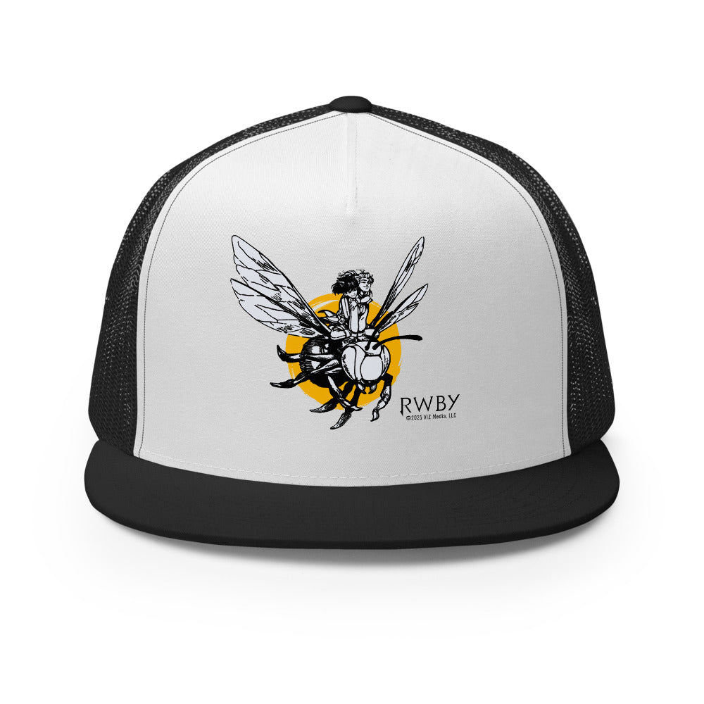 RWBY Bumbleby Trucker Hat Black/ White/ Black