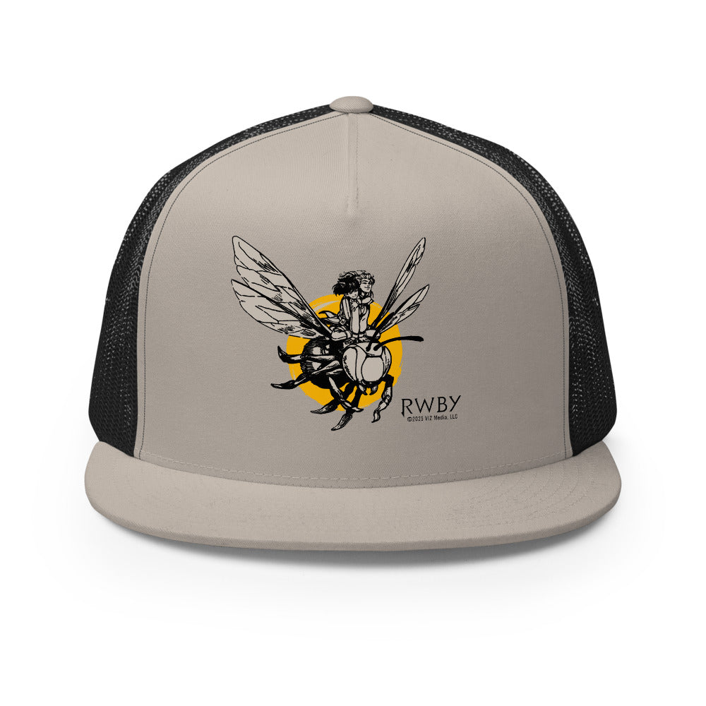 RWBY Bumbleby Trucker Hat Silver/black