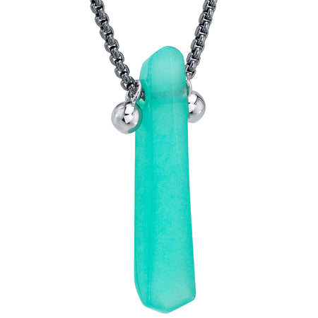 Naruto Shippuden RockLove First Hokage necklace pendant resting inside its branded soft suede belt pouch