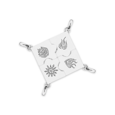 RWBY Friendship Puzzle Necklaces Set - all 4 charms + 4 chains