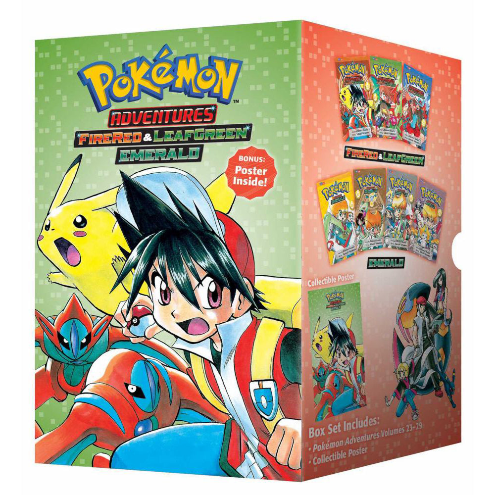 pokemon firered and leafgreen booster box Pokémon Adventures FireRed & LeafGreen / Emerald Box Set