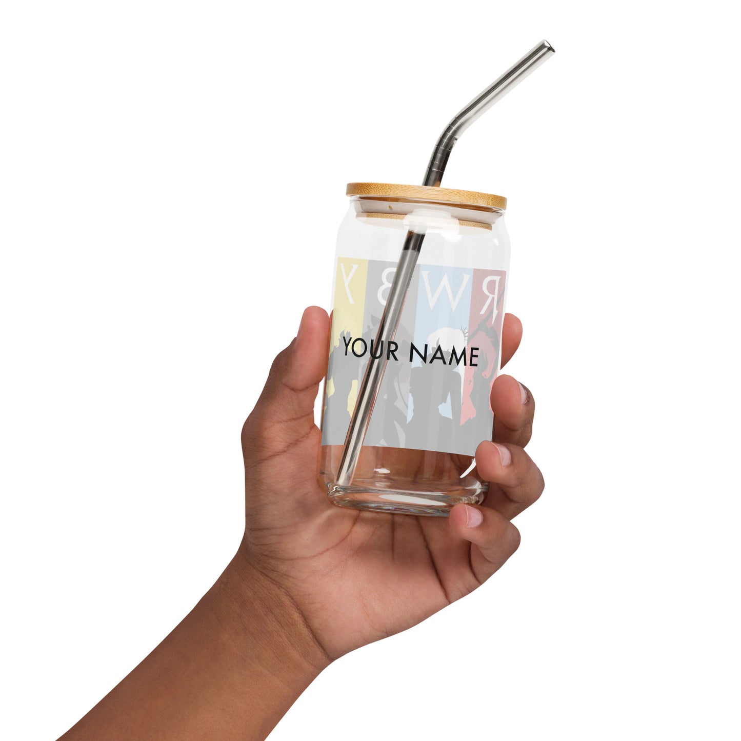 RWBY Silhouettes Personalized Can-Shaped Glass