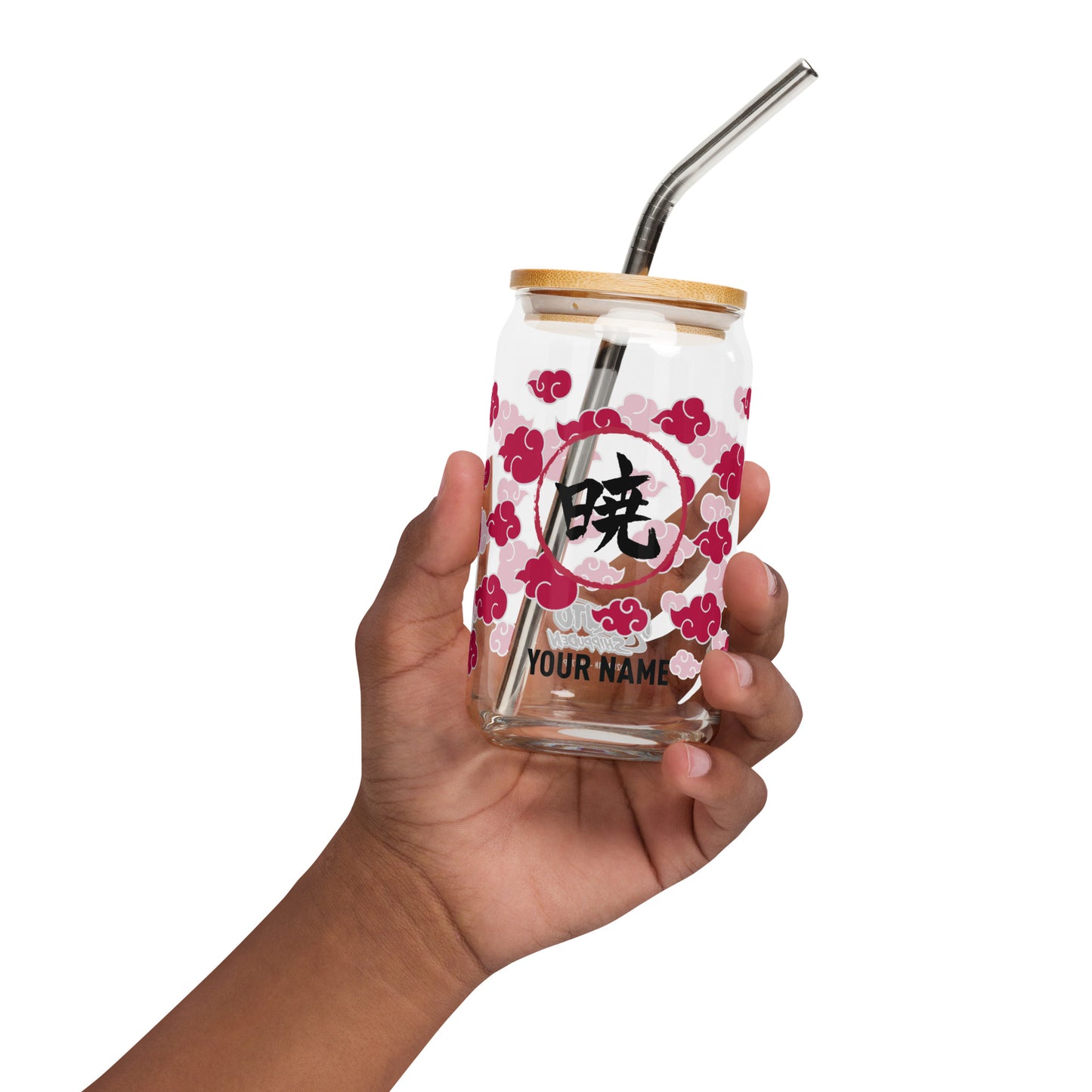 Naruto Shippuden Akatsuki Personalized Can-Shaped Glass