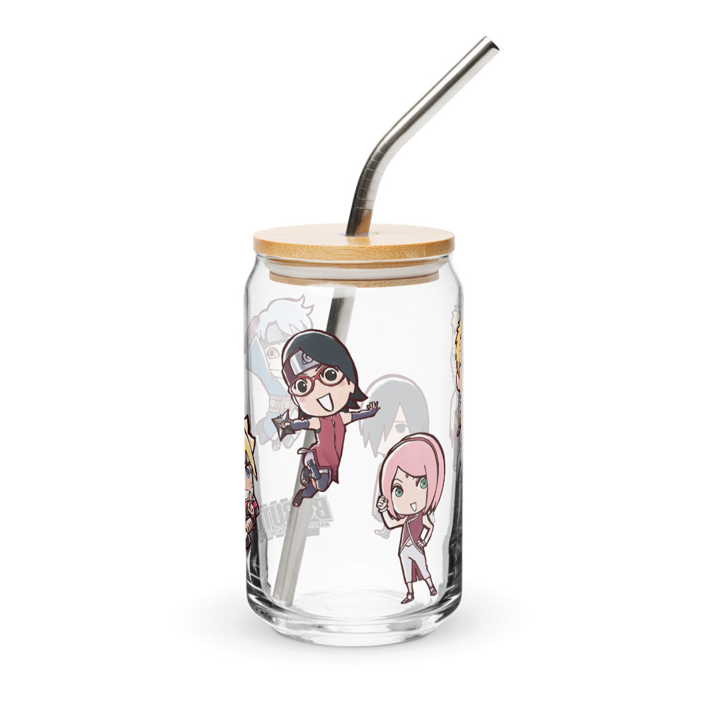 Boruto Chibis Can Shaped Glass