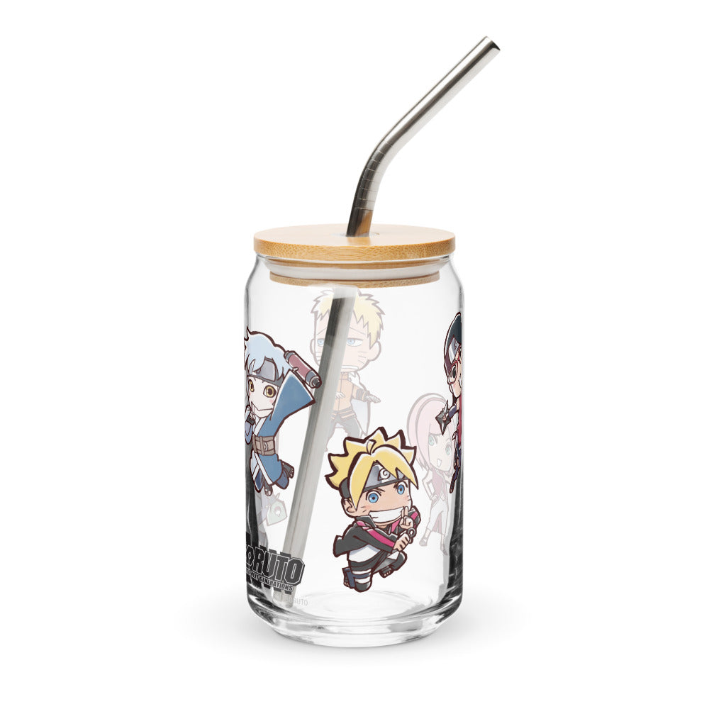 Boruto Chibis Can Shaped Glass