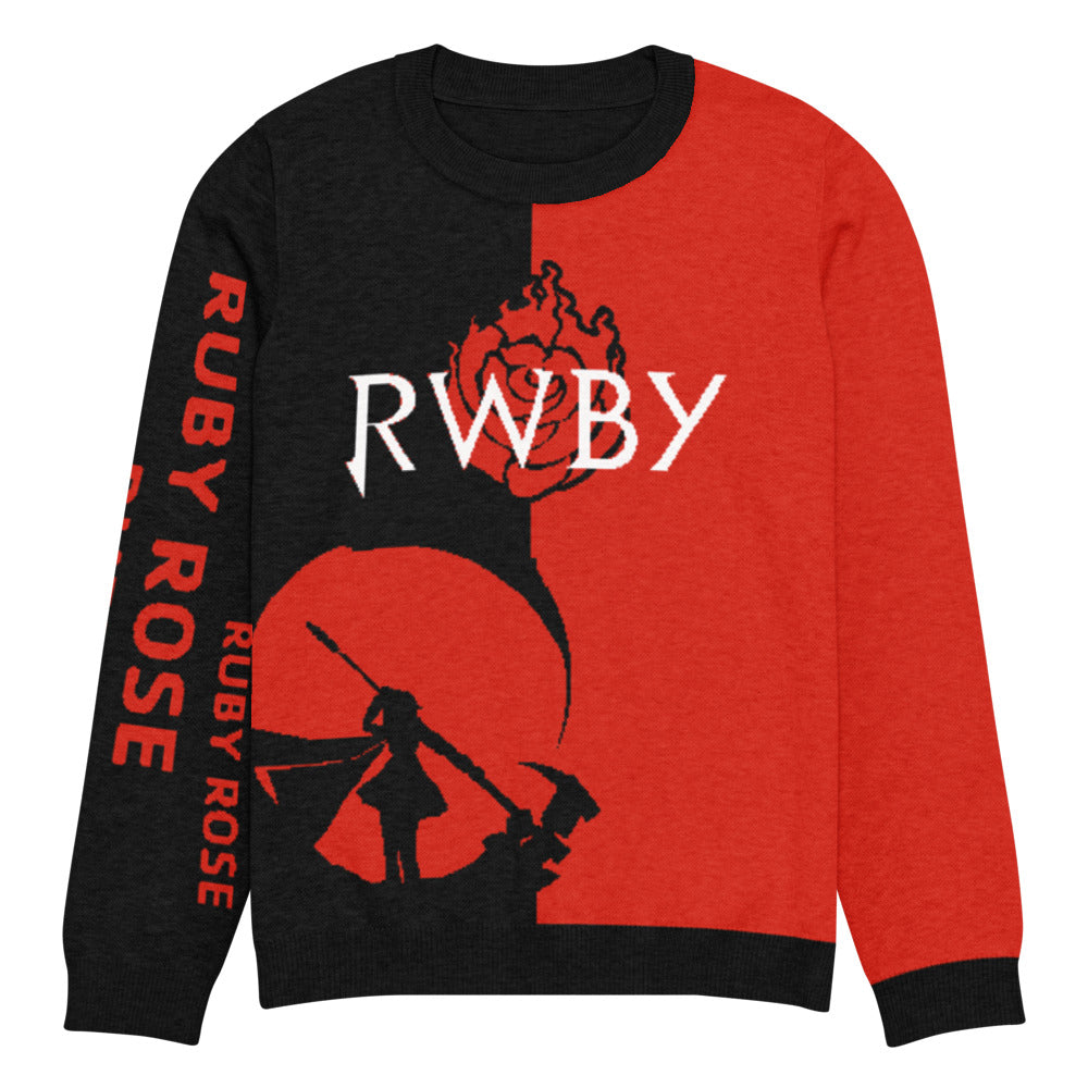 rwby card sleeves RWBY Knit Holiday Sweater of Ruby Rose L