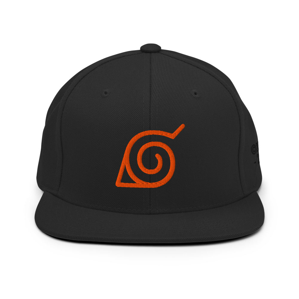 Naruto Shippuden Hidden Leaf Village Symbol Snapback Hat Black