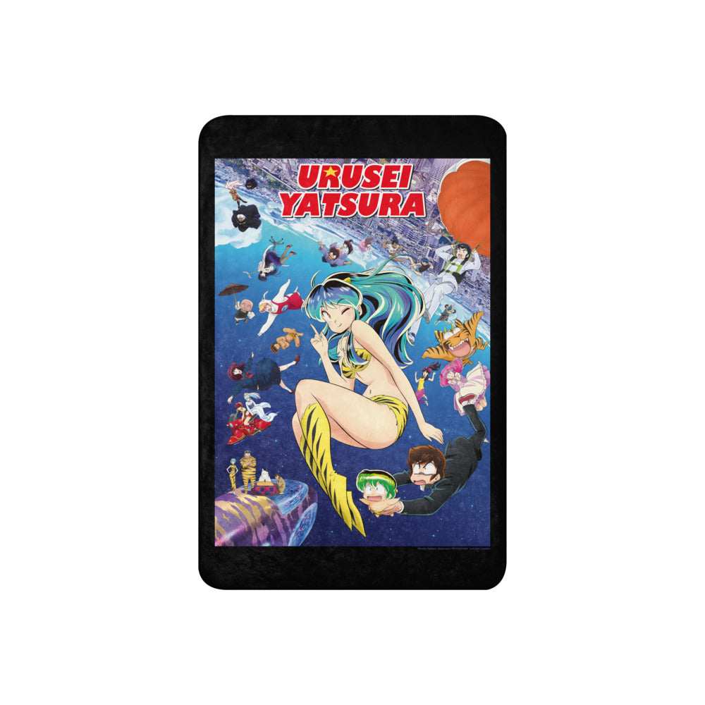 Urusei Yatsura Key Art Sherpa Blanket