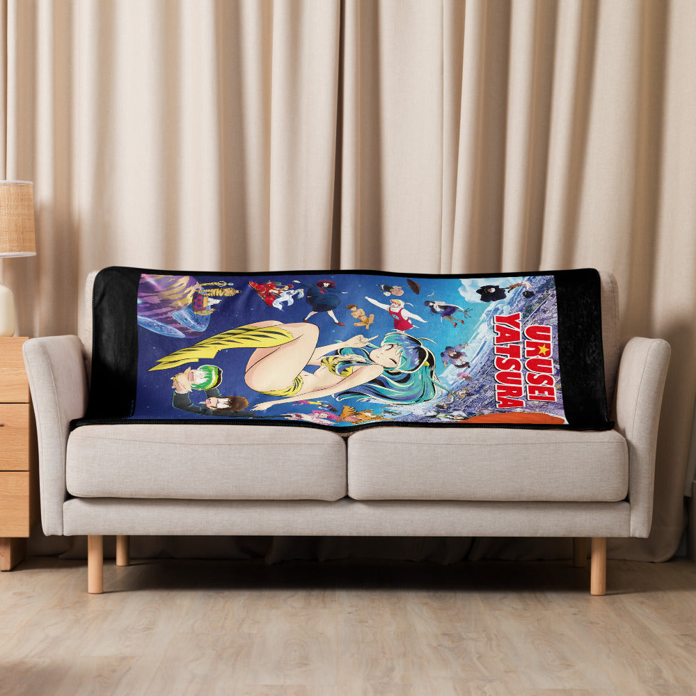 Urusei Yatsura Key Art Sherpa Blanket