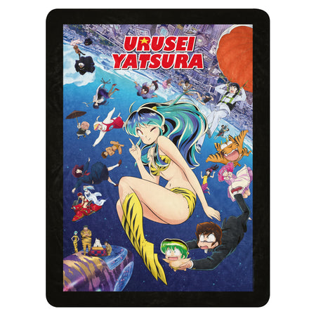 Urusei Yatsura Key Art Sherpa Blanket