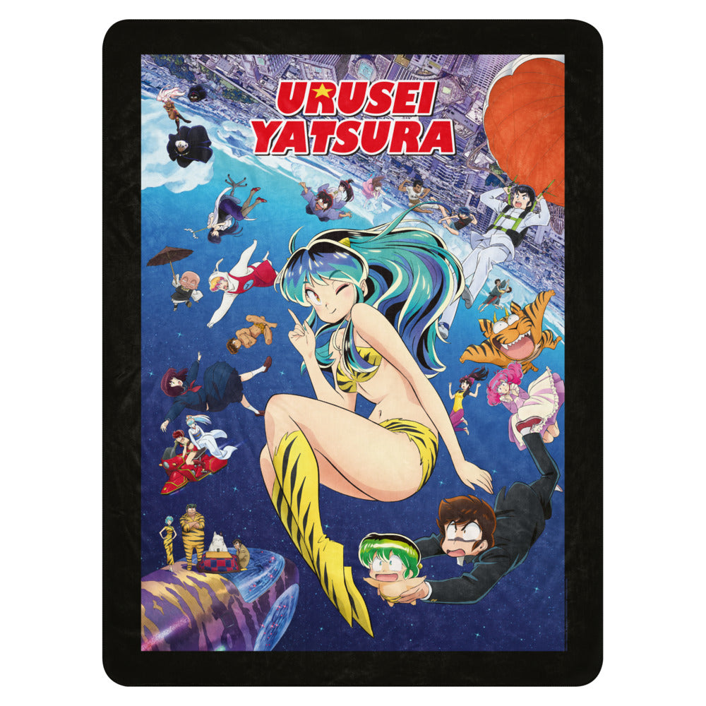 Urusei Yatsura Key Art Sherpa Blanket