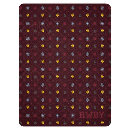 RWBY Sherpa Blanket Collegiate Patterned 60 in x 80 in