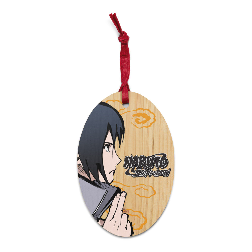 Naruto Shippuden Sasuke Wooden Holiday Ornament Wood