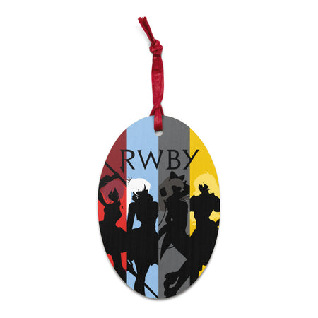 RWBY Silhouettes Wooden Holiday Ornament Wood