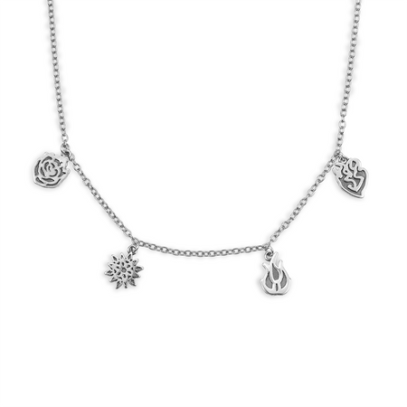 RWBY Friendship necklace option 2 (all 4 charms + charm necklace)-1