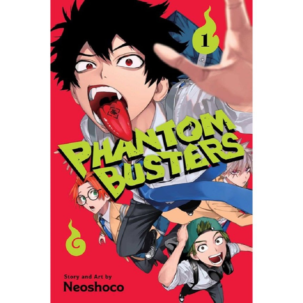 Back cover of Phantom Busters Vol. 1 trade paperback showing publisher branding and volume summary text
