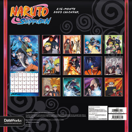 Naruto Shippuden 2027 Wall Calendar-2