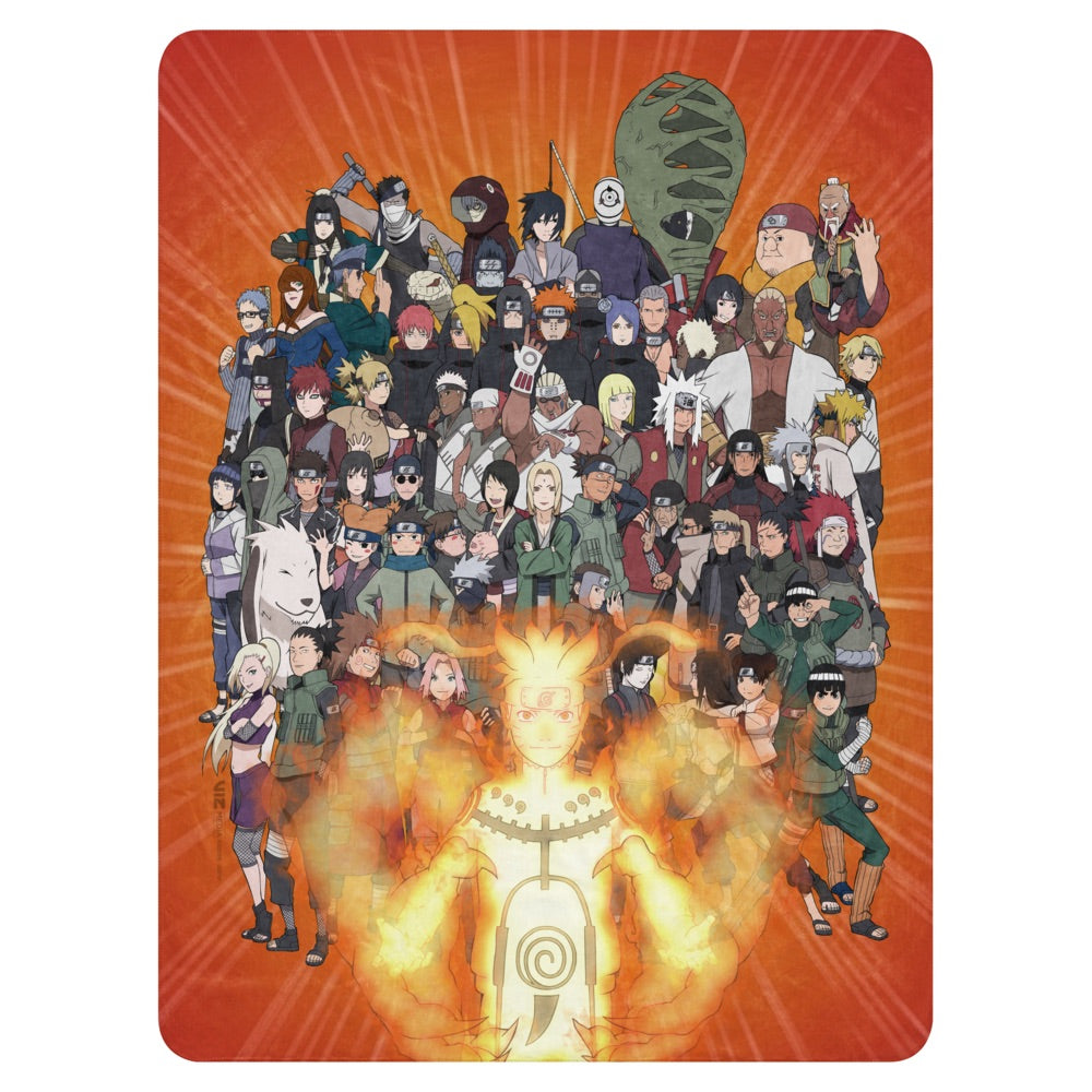 Naruto Shippuden Group Sherpa Blanket