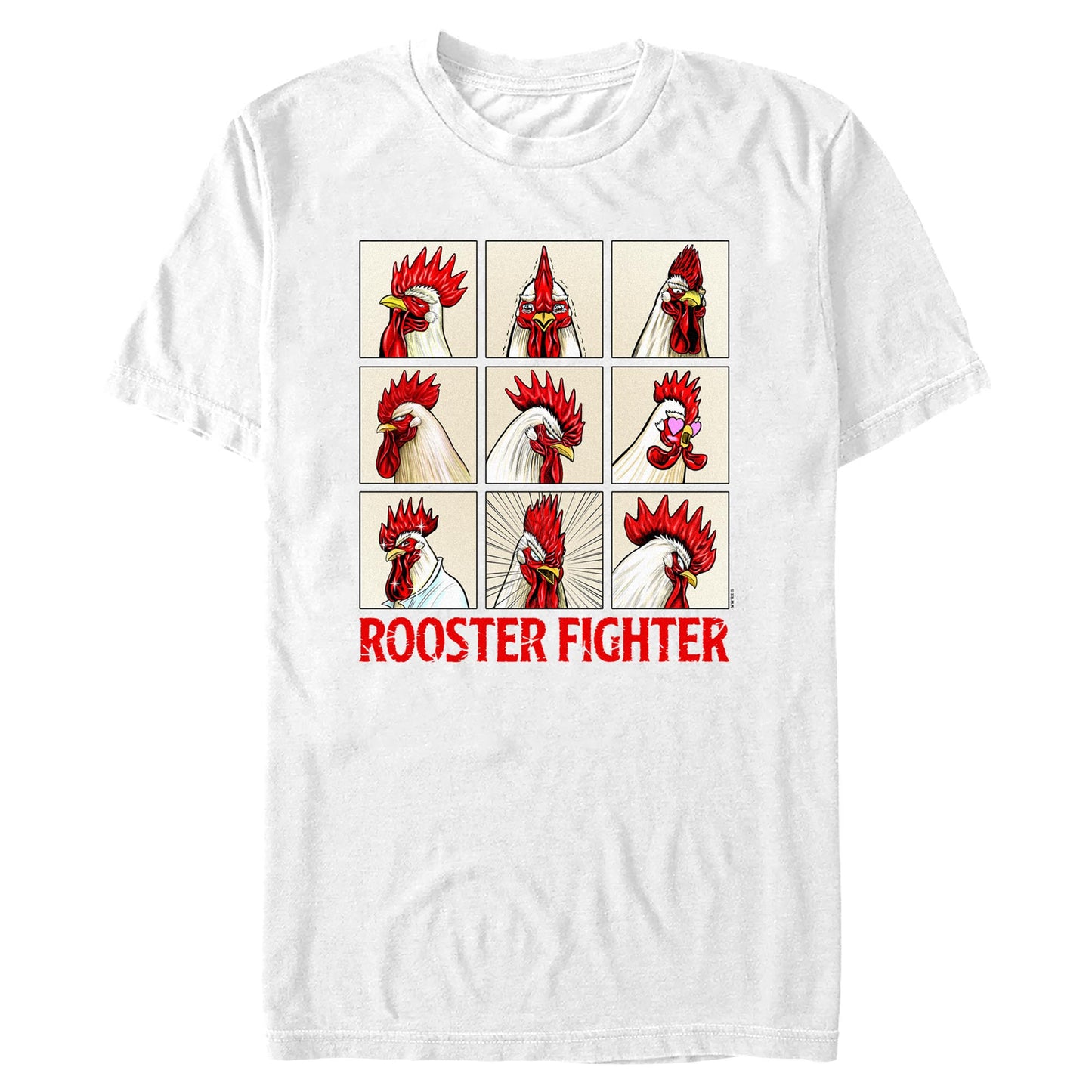 Rooster Fighter Keijis Expressions T-shirt