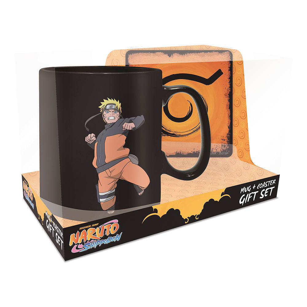 Naruto Shippuden Clone Jutsu Magic Mug and Coaster Gift Set