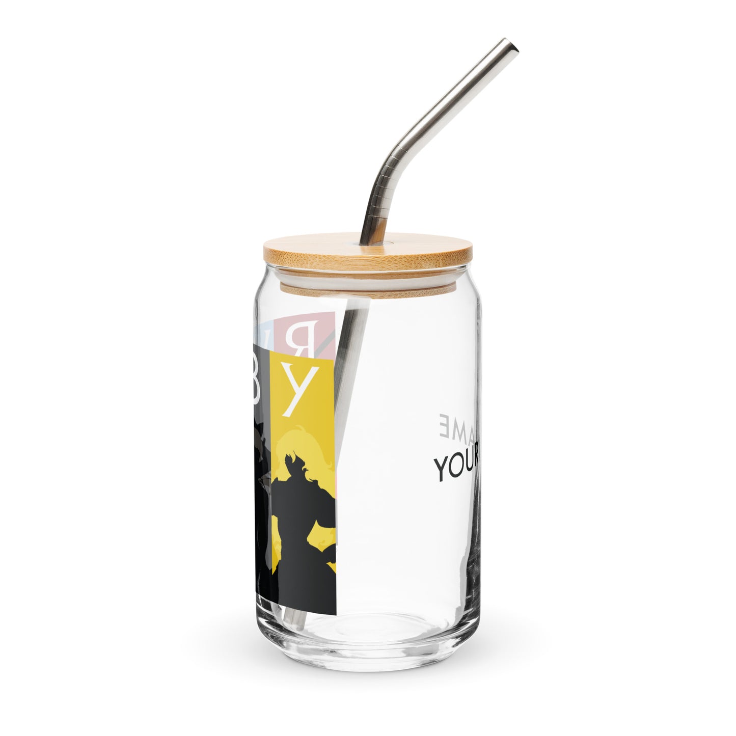 RWBY Silhouettes Personalized Can-Shaped Glass