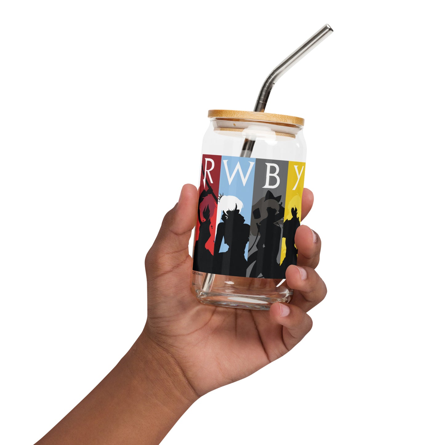 RWBY Silhouettes Personalized Can-Shaped Glass