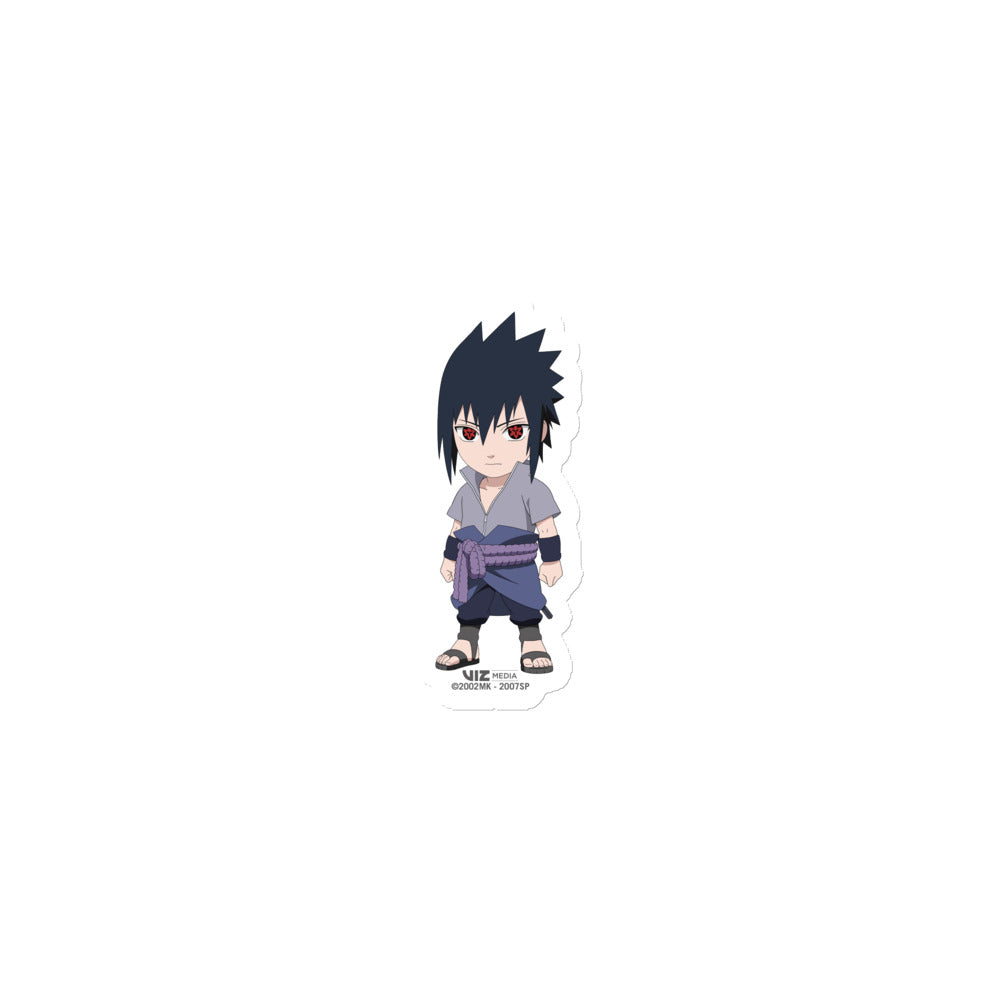 Back view of the flexible black magnetic backing on the Naruto Shippuden sticker magnet