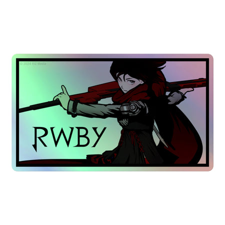 RWBY Ruby Pose Holographic Sticker 5.5 in x 5.5 in