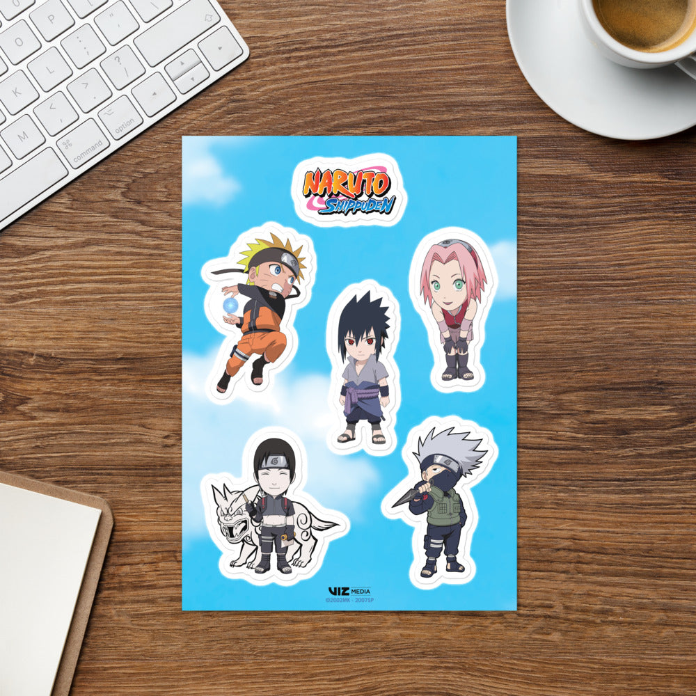 Naruto Shippuden Chibi Sticker Sheet