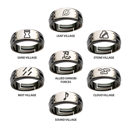 Naruto Shinobi Headband Ring Set