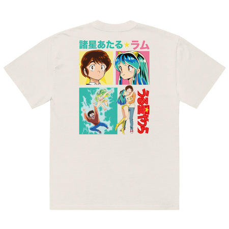 Urusei Yatsura Lum & Ataru Oversized Faded T-Shirt