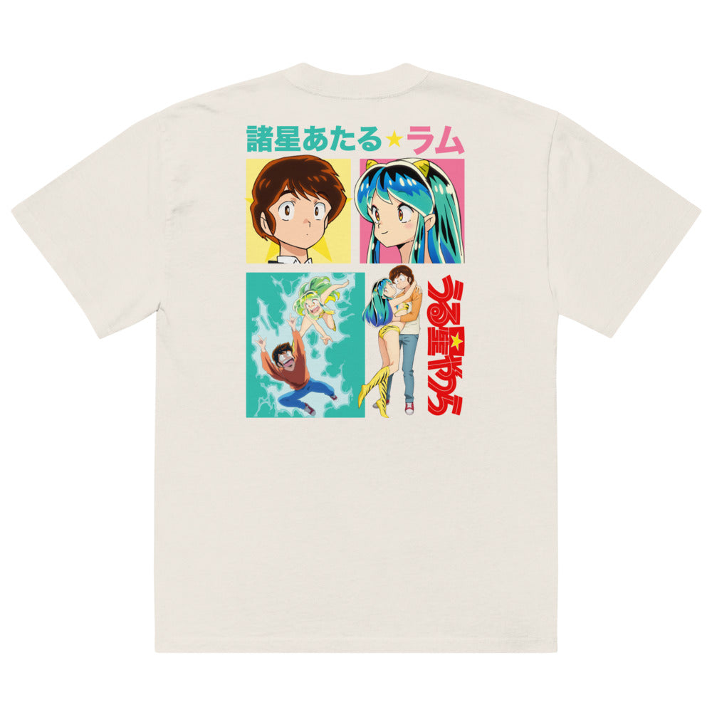 Urusei Yatsura Lum & Ataru Oversized Faded T-Shirt