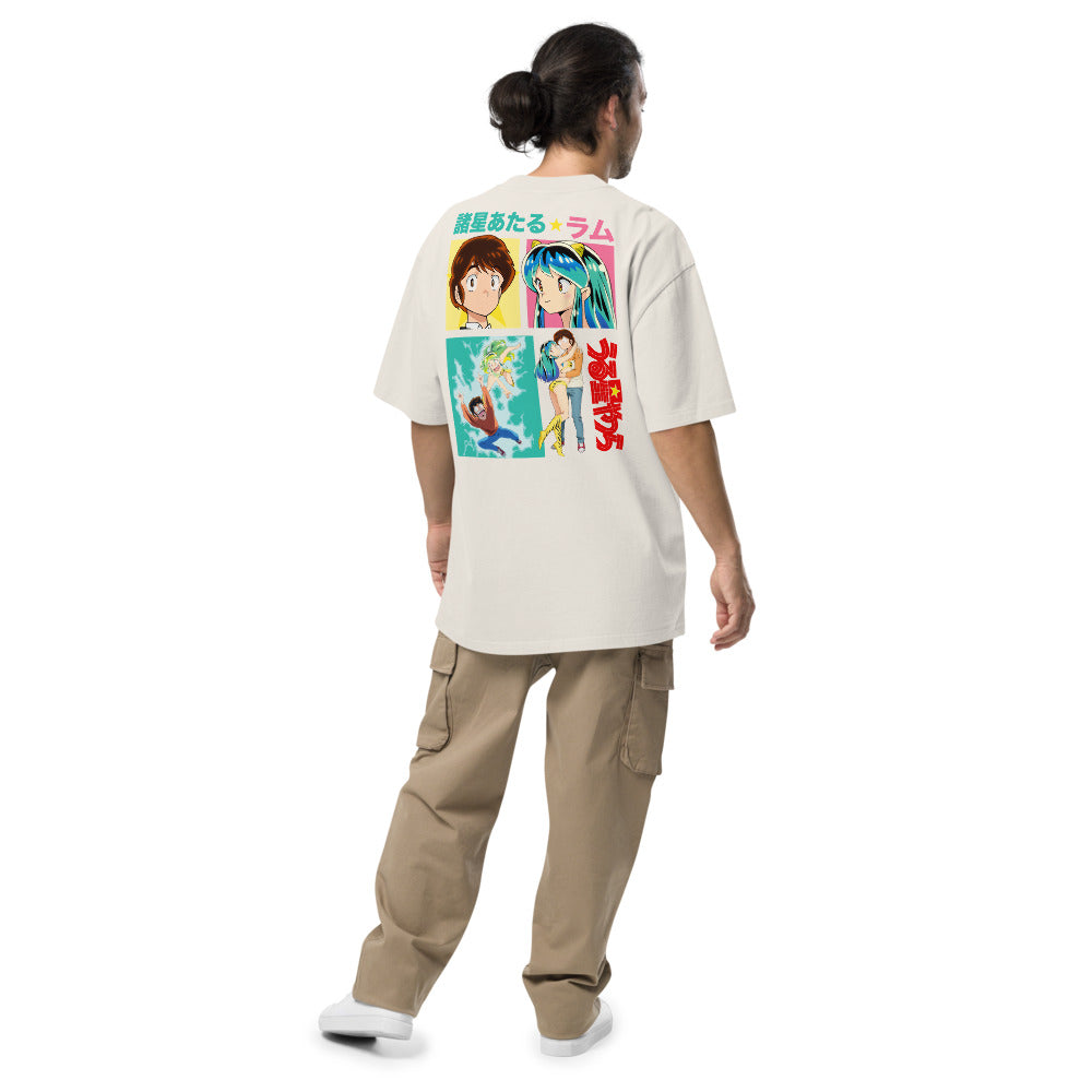 Urusei Yatsura Lum & Ataru Oversized Faded T-Shirt