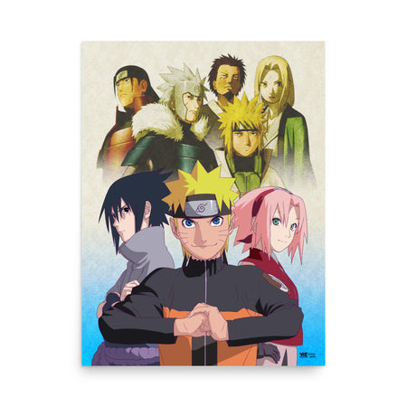 Naruto Shippuden Team 7 and Hokages Poster