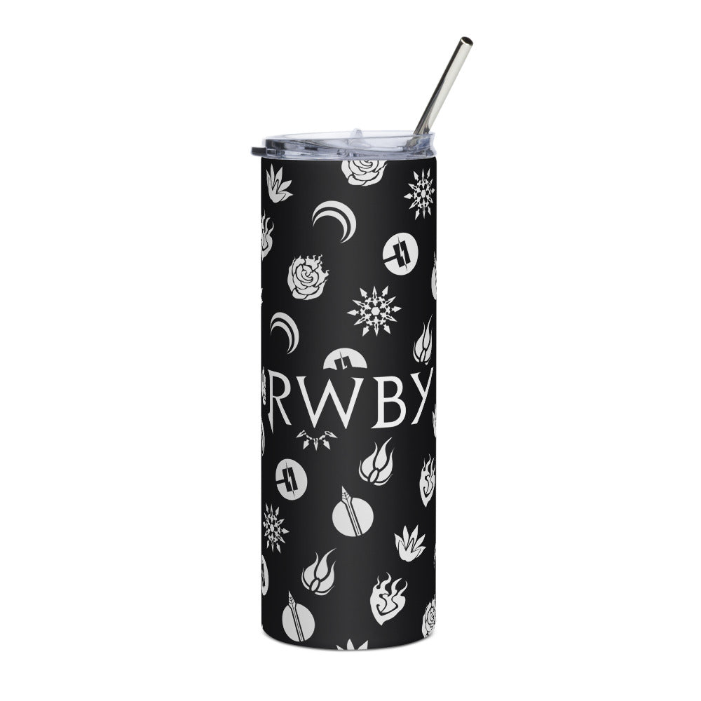 RWBY and JNPR Pattern Stainless Steel Skinny Tumbler