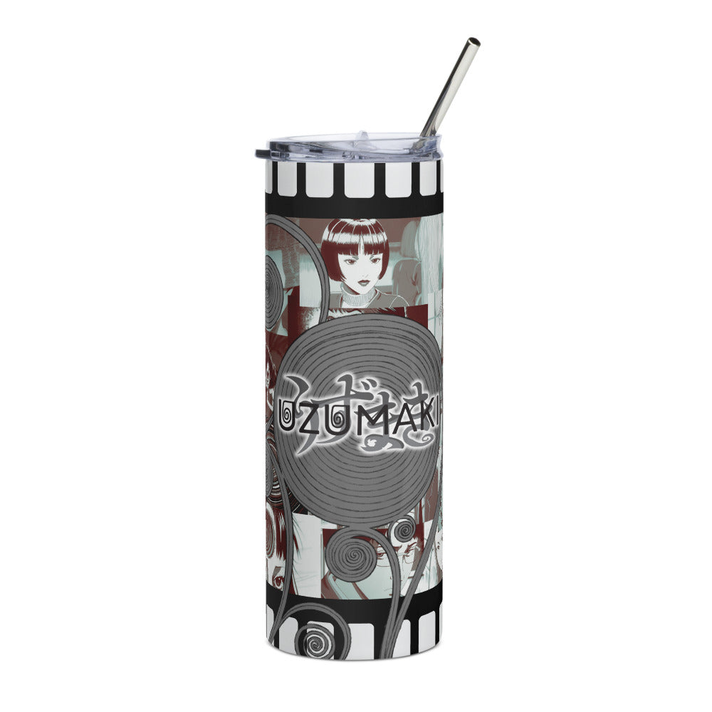 Uzumaki Stainless Steel Tumbler Film Strip White