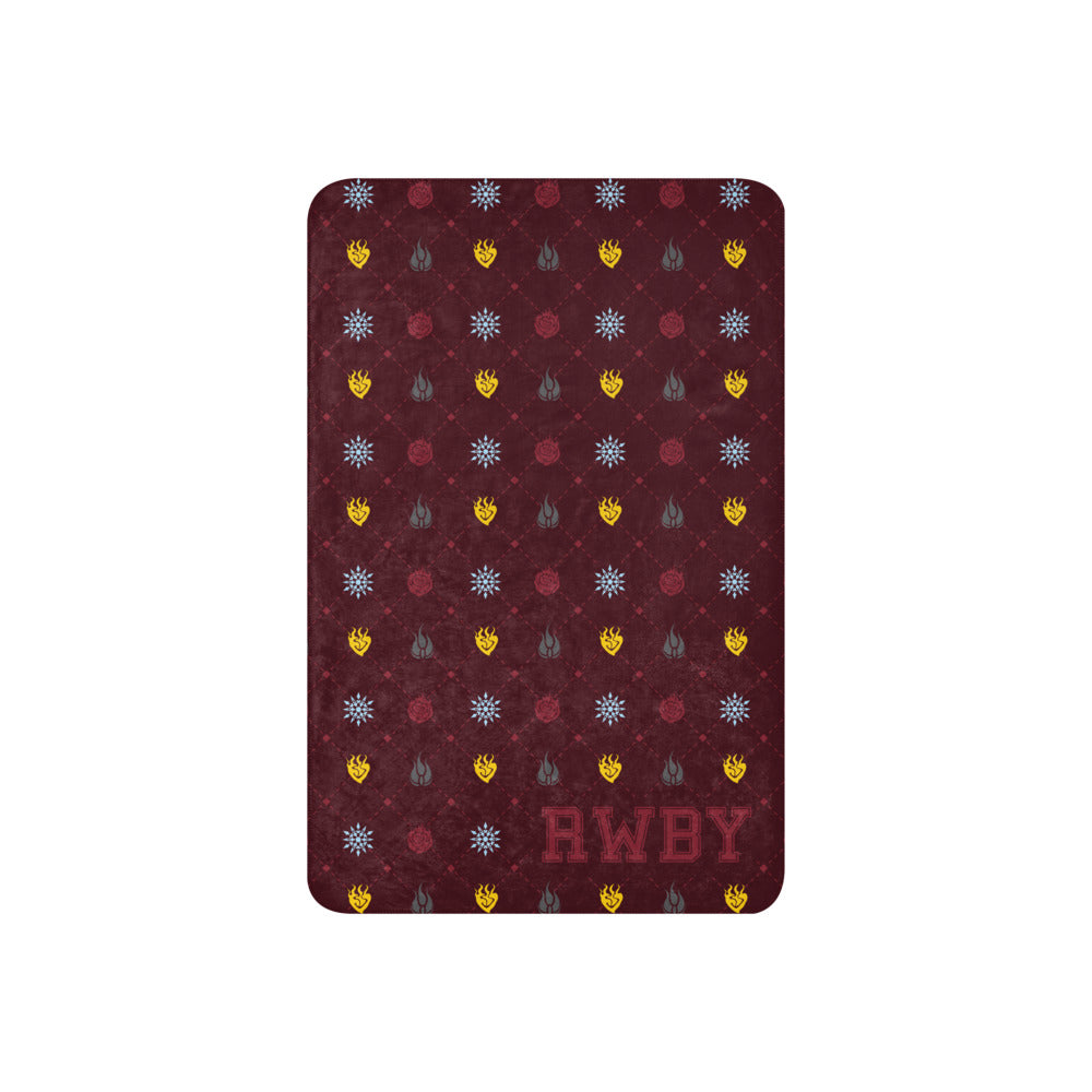 RWBY Sherpa Blanket Collegiate Patterned 37 in x 57 in