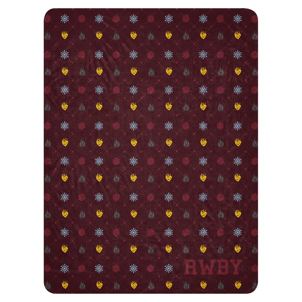 RWBY Sherpa Blanket Collegiate Patterned 60 in x 80 in