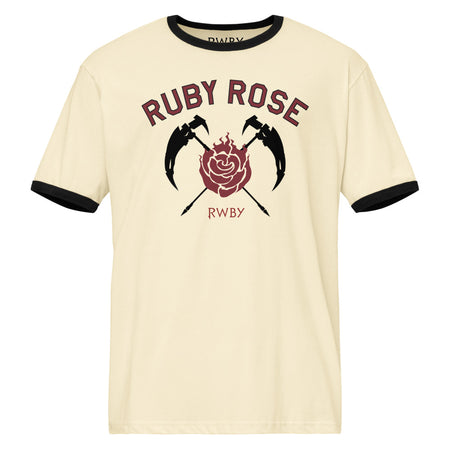 RWBY Ringer T-Shirt Ruby Rose Natural / Black