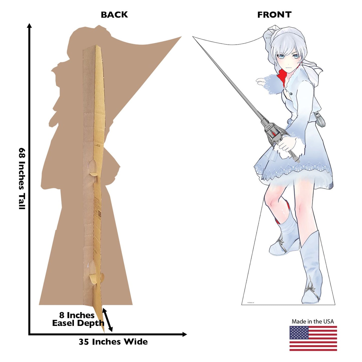 RWBY Weiss Schnee Cardboard Cutout Standee