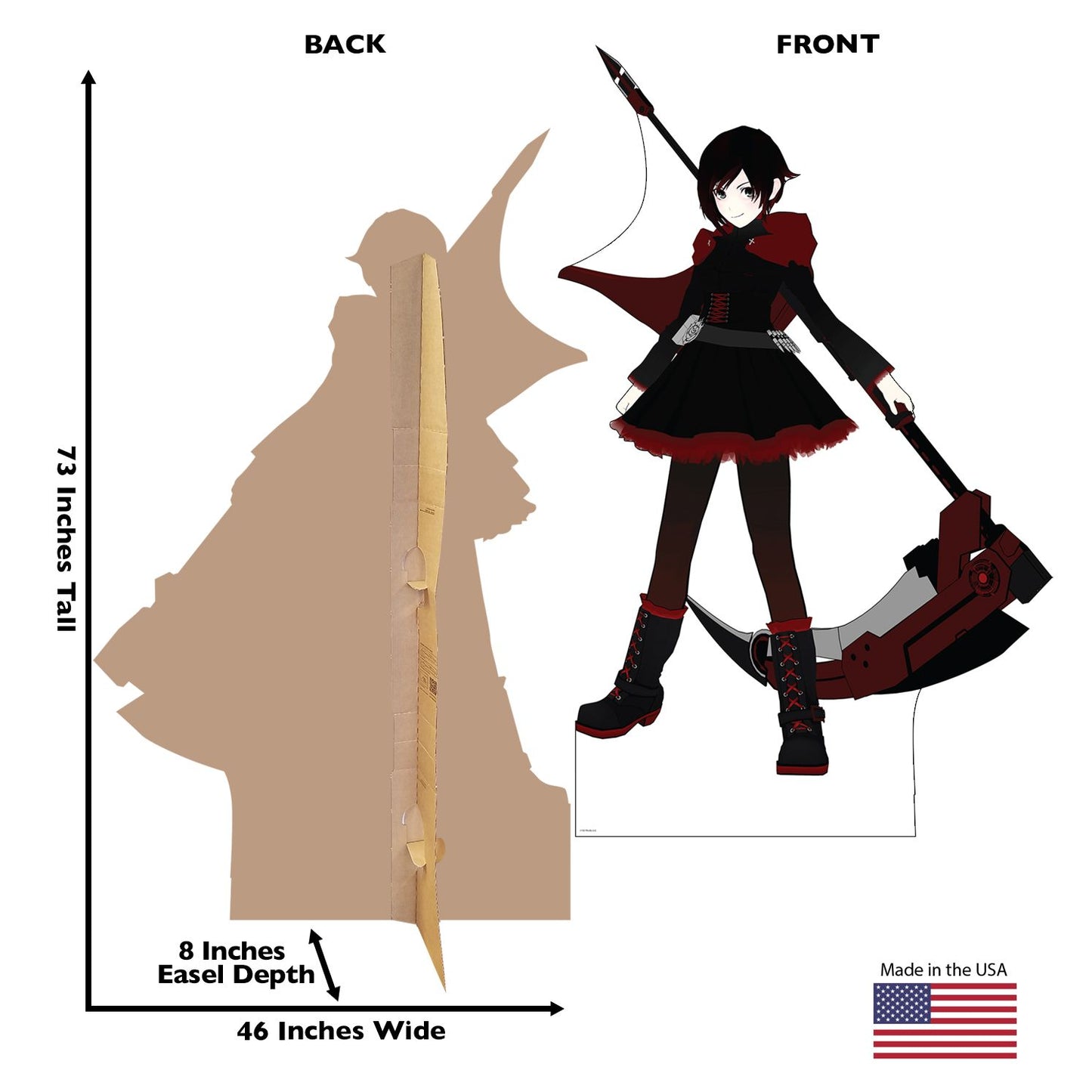 RWBY Ruby Rose Cardboard Cutout Standee