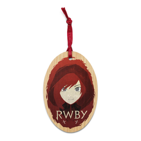 RWBY Ruby Rose Wooden Holiday Ornament Wood