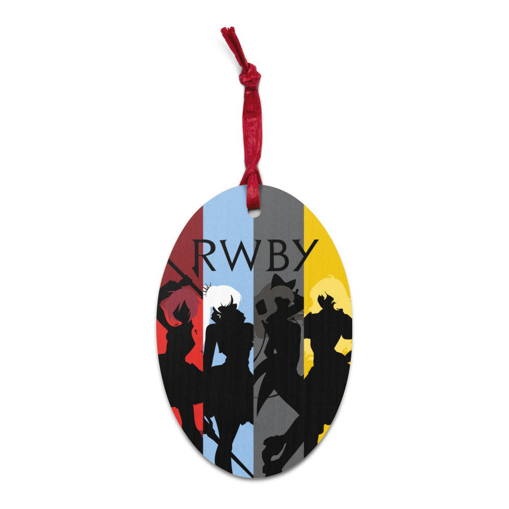 RWBY Silhouettes Wooden Holiday Ornament Wood